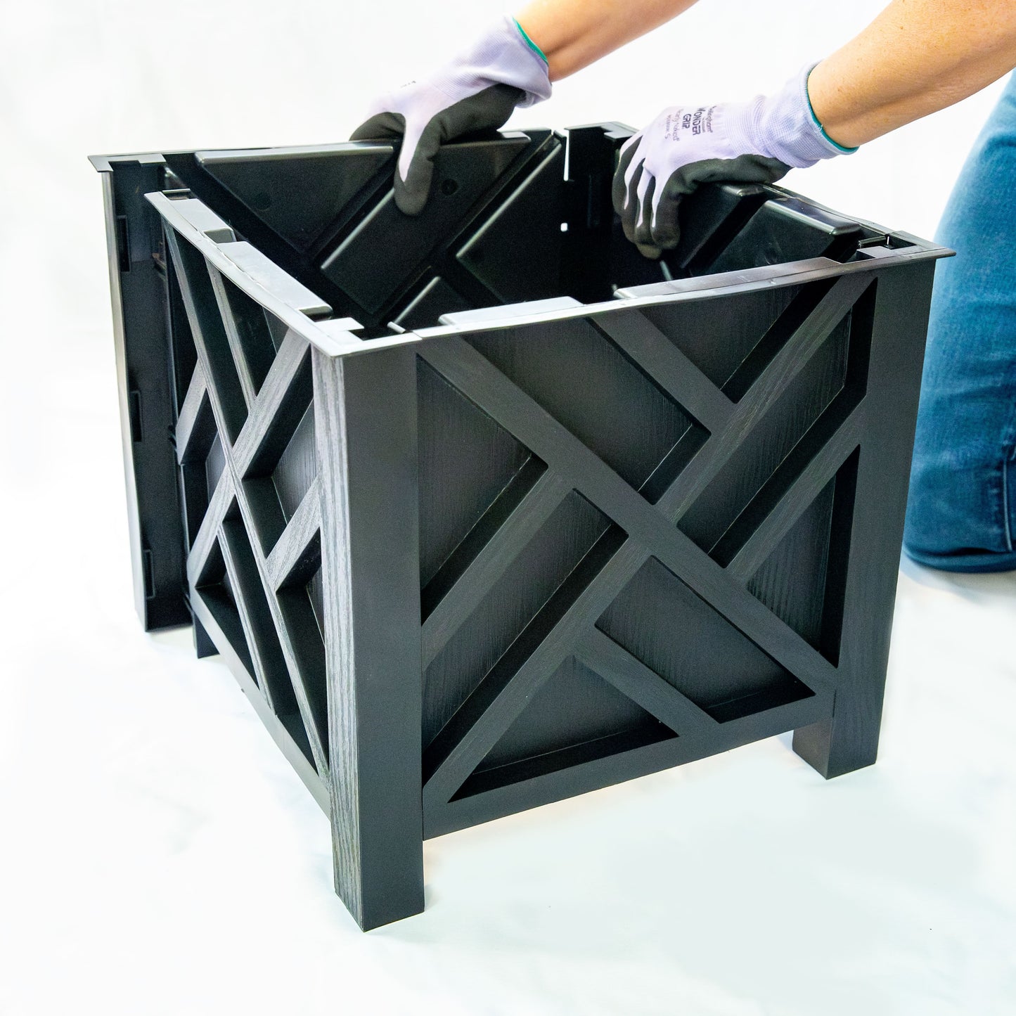 14.75 inch Square Chippendale Planter