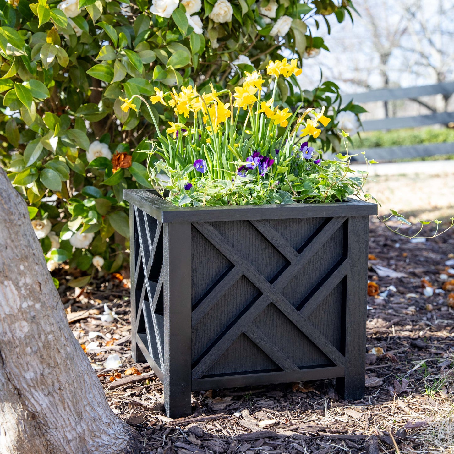 14.75 inch Square Chippendale Planter