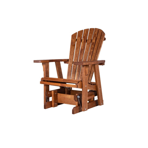 Stained Solid Pine Wood Adirondack Glider