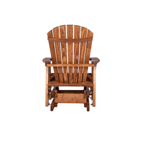 Stained Solid Pine Wood Adirondack Glider