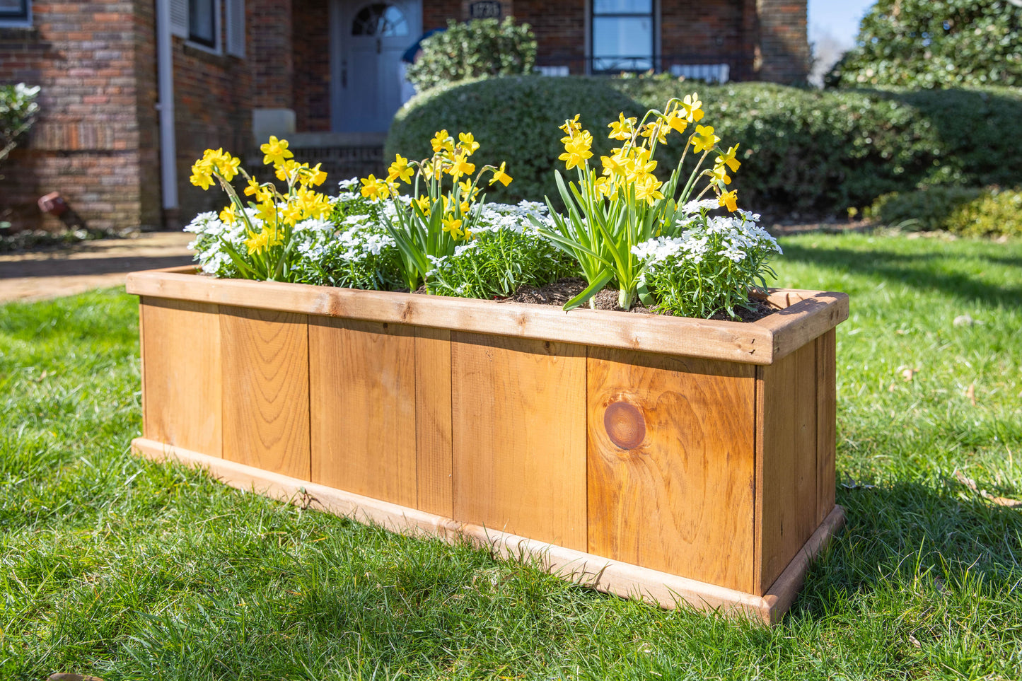 39.5 in Stained Wood Planter Box