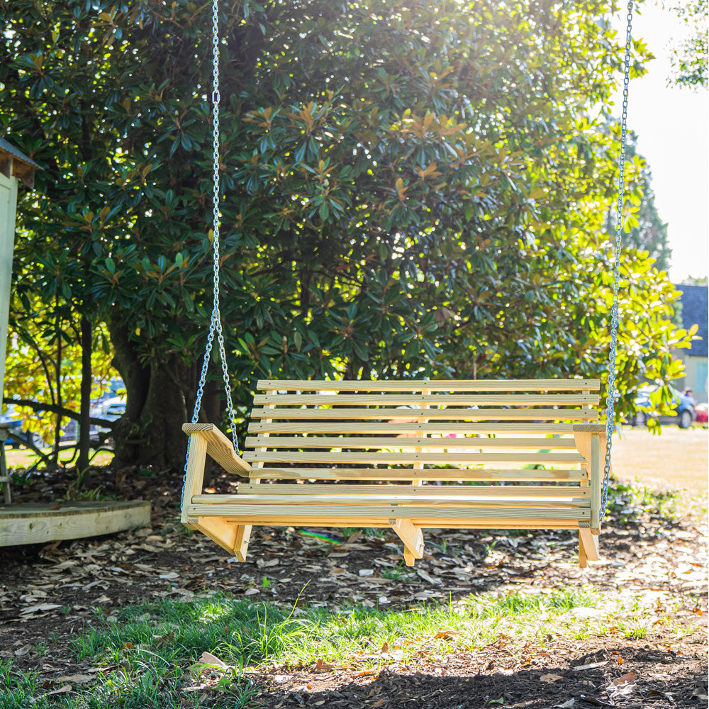 Solid Pine Wood Outdoor Swing